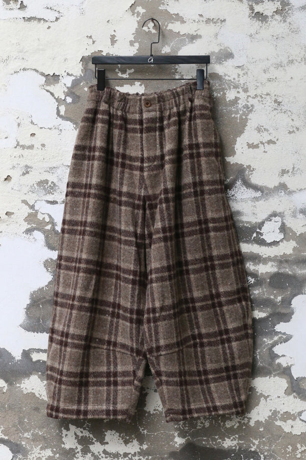 AVIVA JIFEI XUE 25 Autumn/Winter Contrast Color Mac Jacket/Cocoon Pants AJX-FW25-CMC-NBBWC-Natural Brown Pants